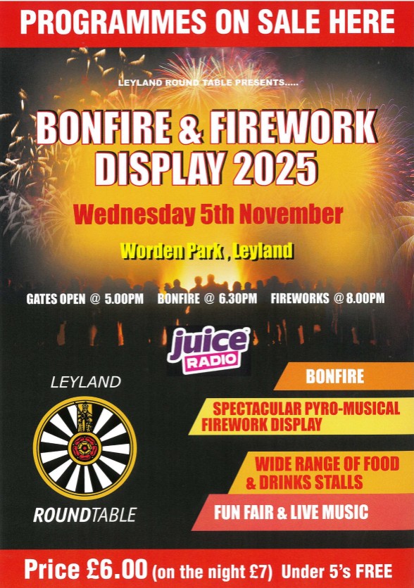 Image of Worden Park Bonfire and Firework Display Tickets