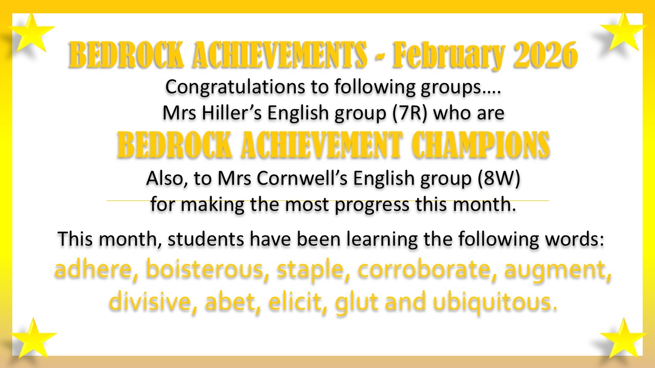 Image of Bedrock Achievement Champions - February 2026!