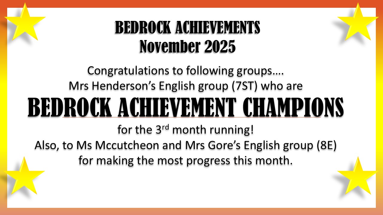 Image of Bedrock Achievements - November 2025!
