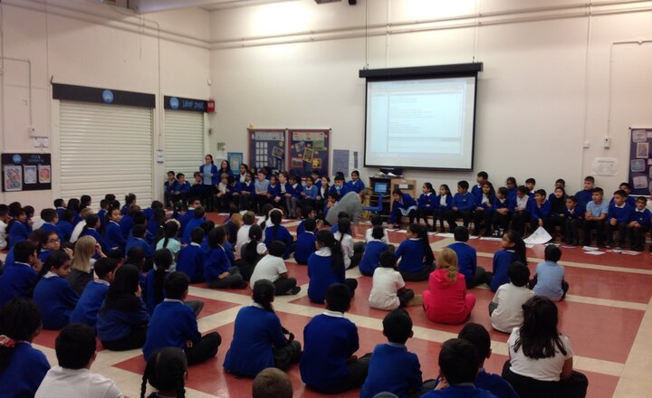 Image of Year 5 Assembly about Cyber Bullying