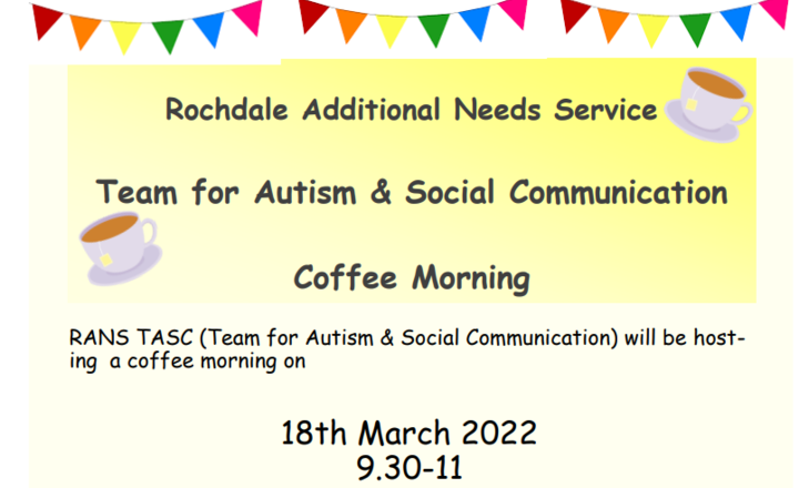 Image of Rochdale Additional Needs Service Coffee Morning for Autism & Social Communication