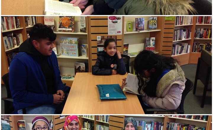 Image of Parents Reading in the Library