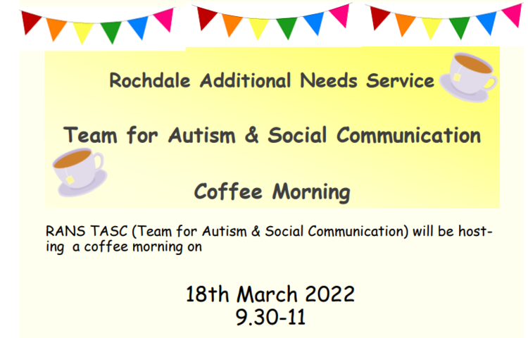 Image of Rochdale Additional Needs Service Coffee Morning for Autism & Social Communication