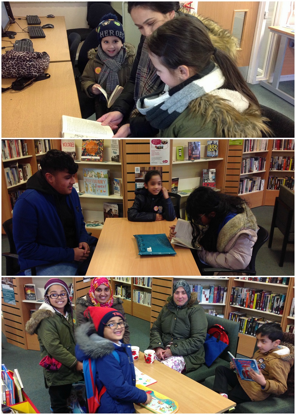 Image of Parents Reading in the Library