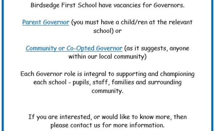 Image of Birdsedge First School Governors