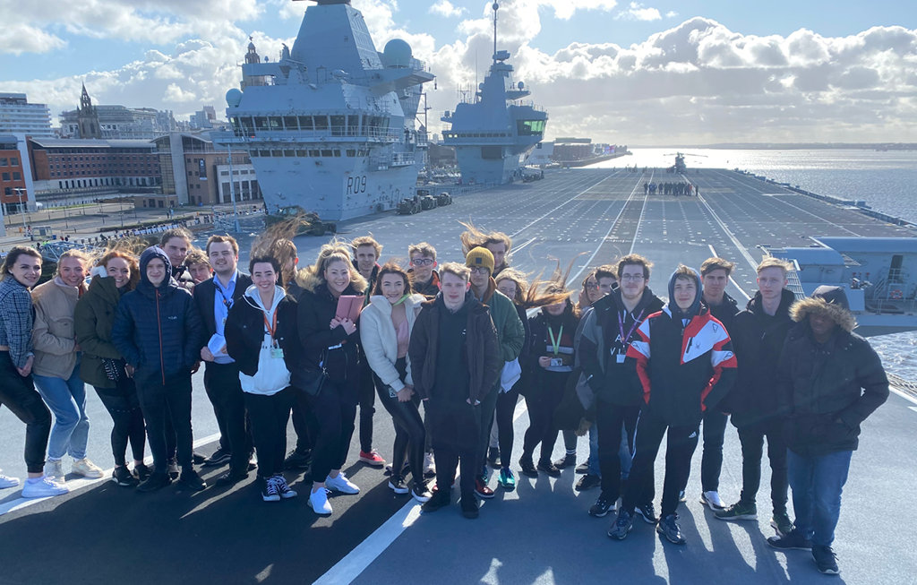 Image of Science students tour awe-inspiring Royal Navy warship 