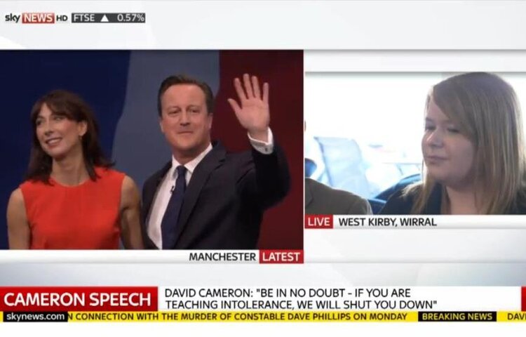 Image of G&P Students on Sky News Live Debate