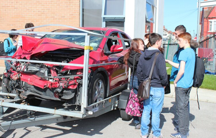 Image of Car Wreck - Merseyside Fire & Rescue Service Road Safety Campaign