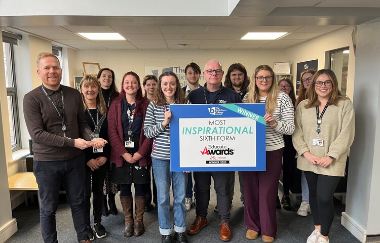 Image of College named ‘Most Inspirational Sixth Form’