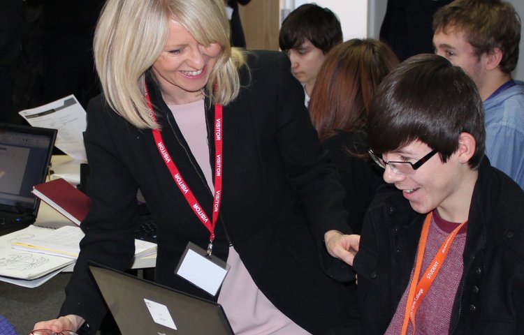 Image of Wirral West MP and Employment Minister, Esther McVey, visits The Sixth Form College 