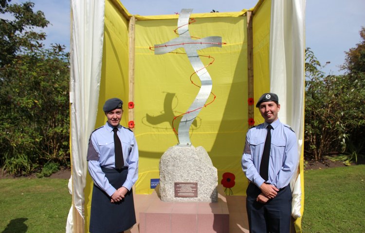 Image of Sixth Form College Students Greet the Earl of Wessex at Memorial Unveiling