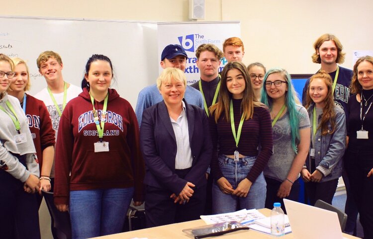 Image of Angela Eagle MP hosts Q&A with College's Politics students