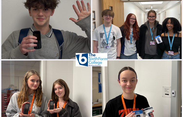 Image of College students replace smartphones with brick phones as part of ground-breaking research