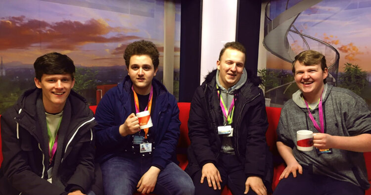 Image of Media City trip puts students both sides of the BBC cameras