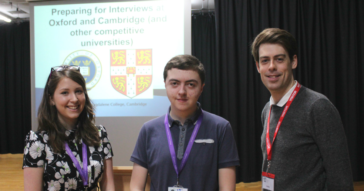 Image of Oxbridge candidates given specialist guidance by Magdalene College Cambridge