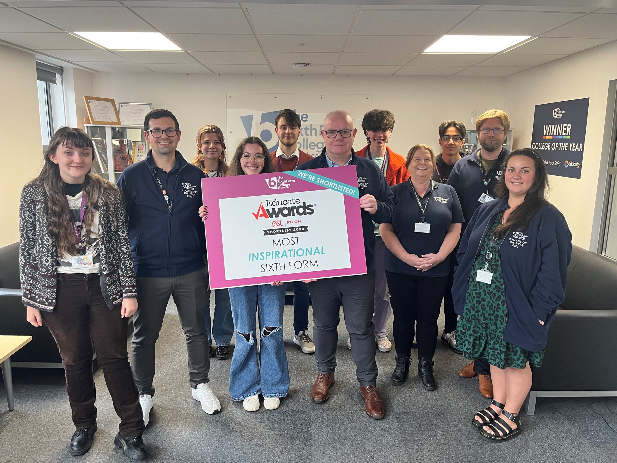 Image of ‘Most Inspirational’ award nomination for College