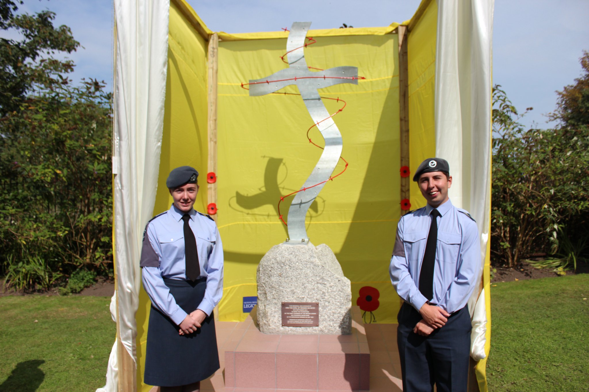 Image of Sixth Form College Students Greet the Earl of Wessex at Memorial Unveiling