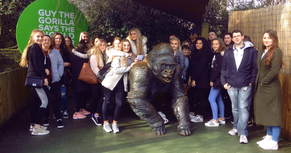 Image of Psychology students study animal behaviour at London Zoo