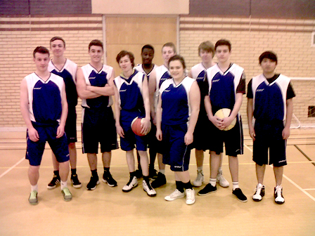 Image of Basketball Team has Close Call with Carmel Sixth Form College