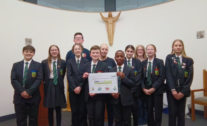 Image of St Bede’s earns national CAFOD LiveSimply Award