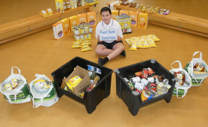 Image of Nine-year-old schoolboy’s big-spirited foodbank collection
