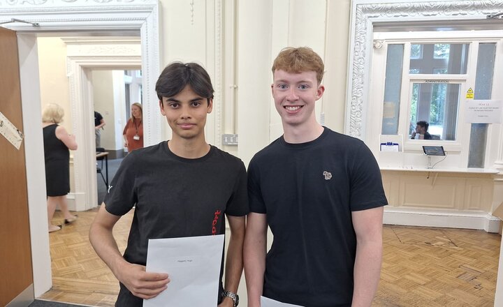 Image of A level students celebrate outstanding achievements