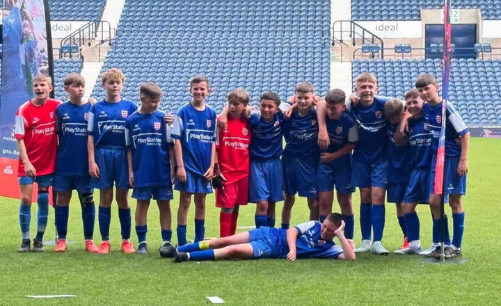 Image of Y7 Boys Football team enjoy National Cup Final success