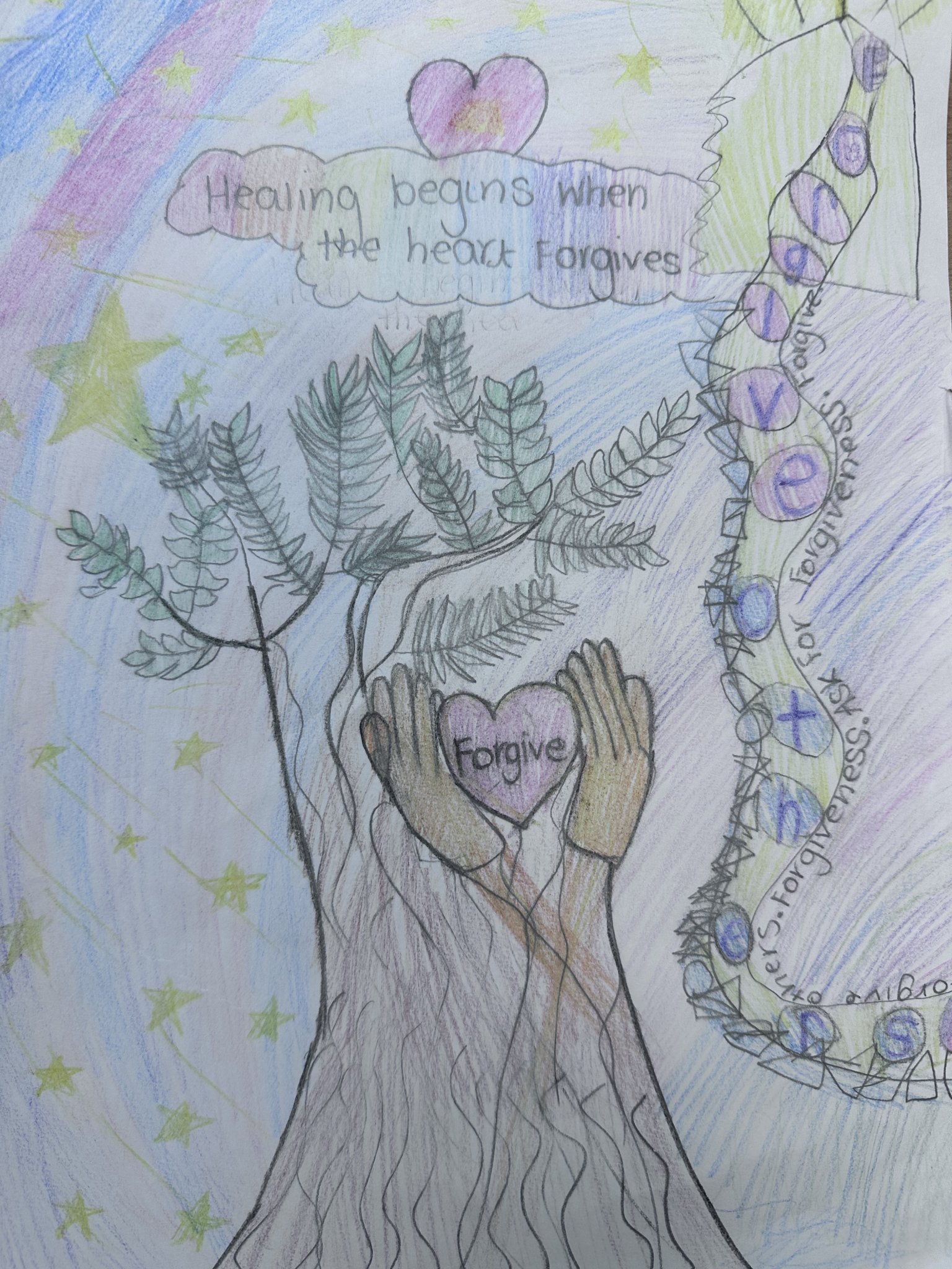Image of Heartfelt ‘Forgiveness’ tree artwork by Sunderland schoolgirl wins national award