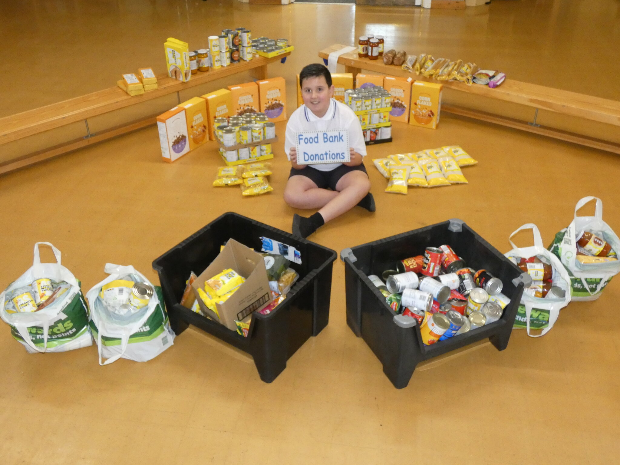 Image of Nine-year-old schoolboy’s big-spirited foodbank collection