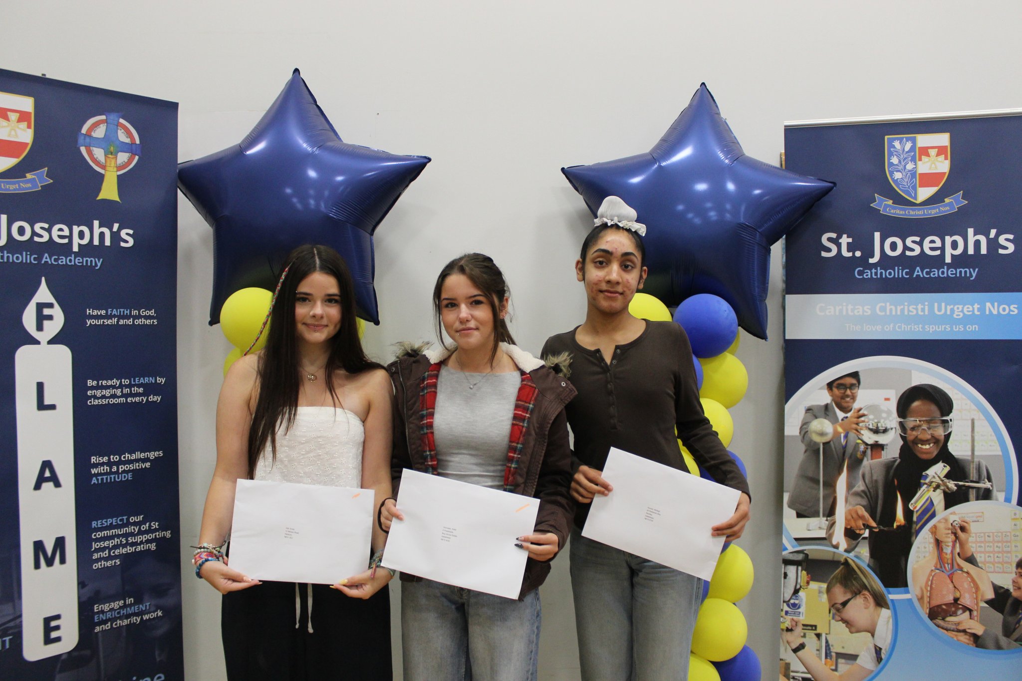 Image of Excited GCSE students celebrate their results in Hebburn