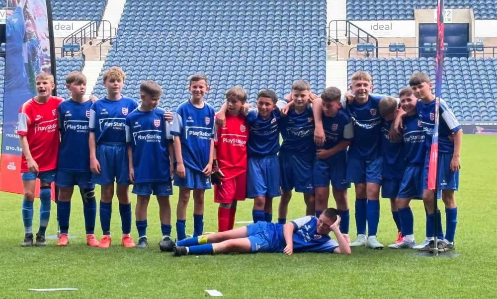 Image of Y7 Boys Football team enjoy National Cup Final success