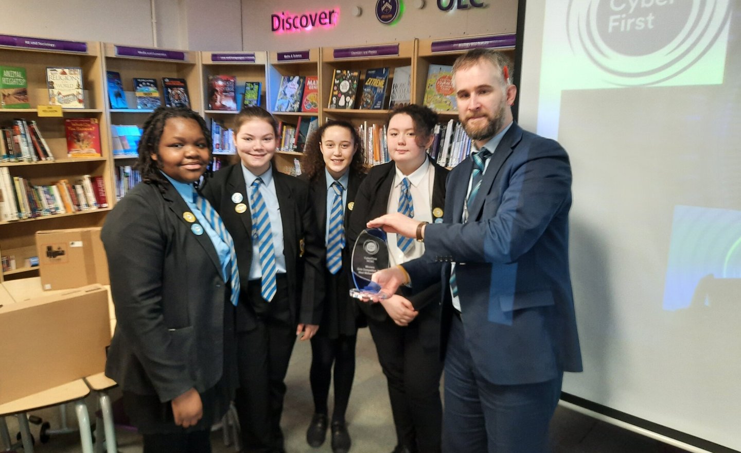 Image of Cyber First Winner receive their Medals