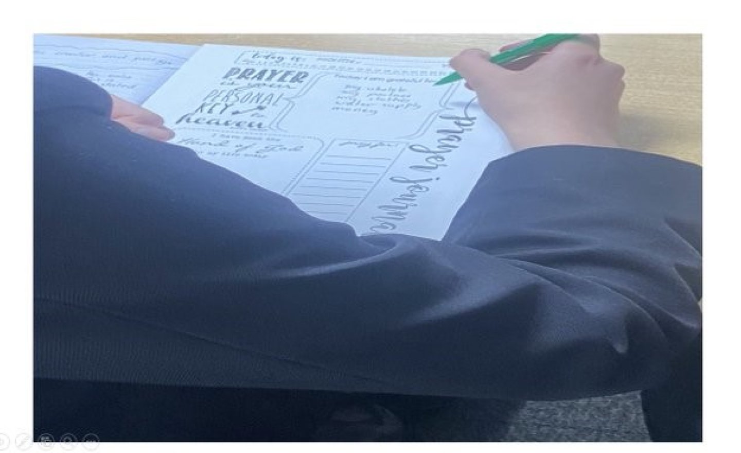 Image of Prayer Writing in RE
