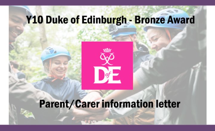 Image of Y10 - DofE - Bronze Award Letter