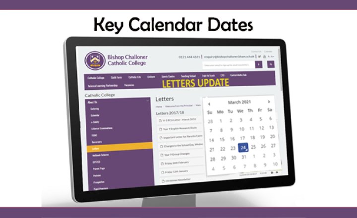 Image of Parent, Carer Letter - 23 March 2021 - Key Calendar Dates