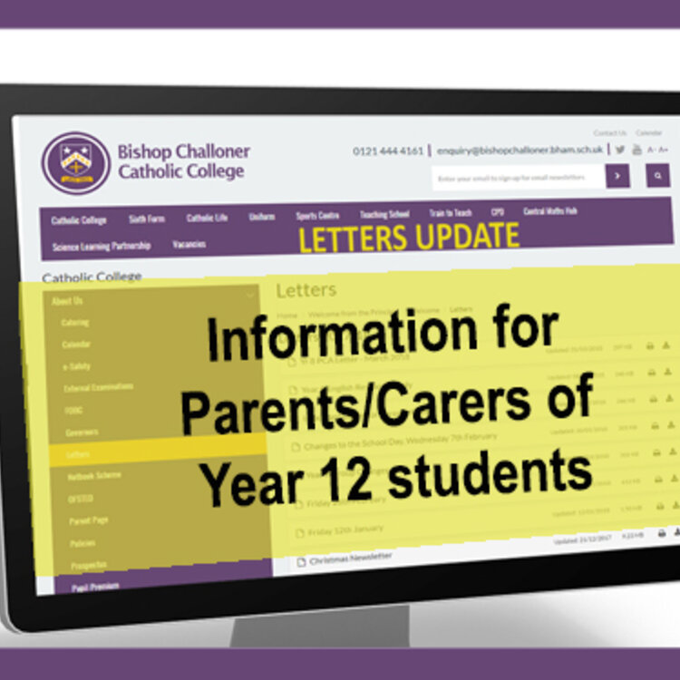 Image of Parent, Carer Letter Y12 - 22 March 2021 - Reports and Exams