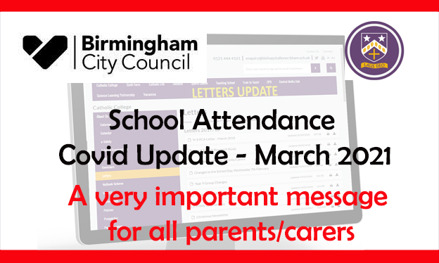 Image of Whole School Letter - School Attendance 8 March 2021