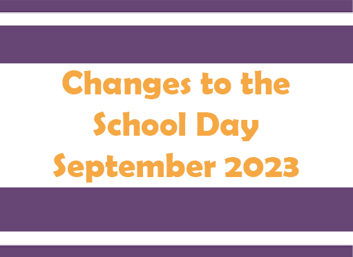Image of Timings of the School Day September 2023-2024