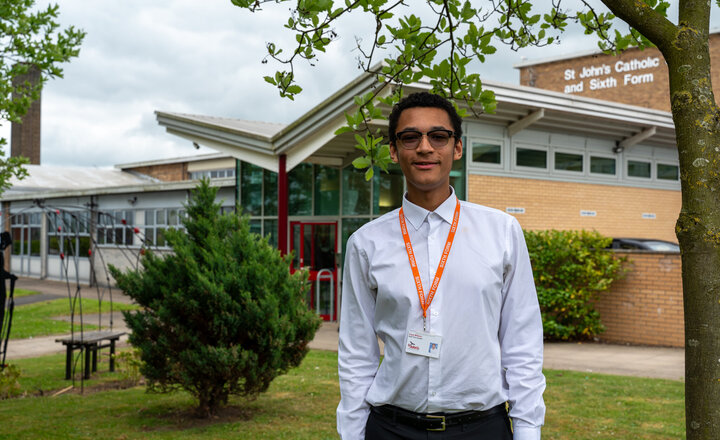 Image of A-Level Results Day 2025 - St John's: St John’s student supports children in care while taking A-Levels.