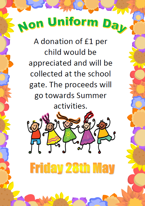 Image of Non Uniform Day Friday 28th May
