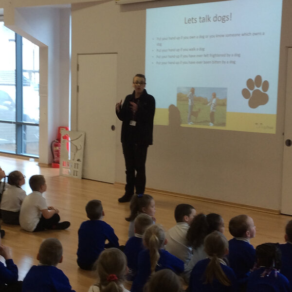 Image of We had a visit from the Local Dog Warden who gave our pupils a safety talk 