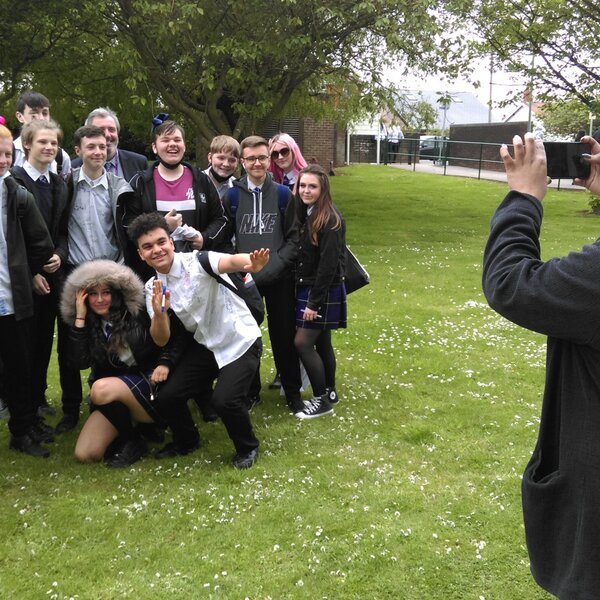 Image of Year 11 say goodbye