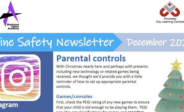 Image of Online Safety Newsletter - December 2022