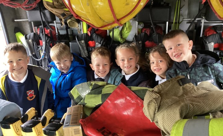 Image of Fire Safety Lessons and Fire Engine Visit Excite Pupils at Blessed John Duckett Catholic Primary School