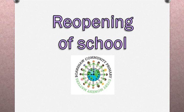 Image of Reopening of School - June 2020