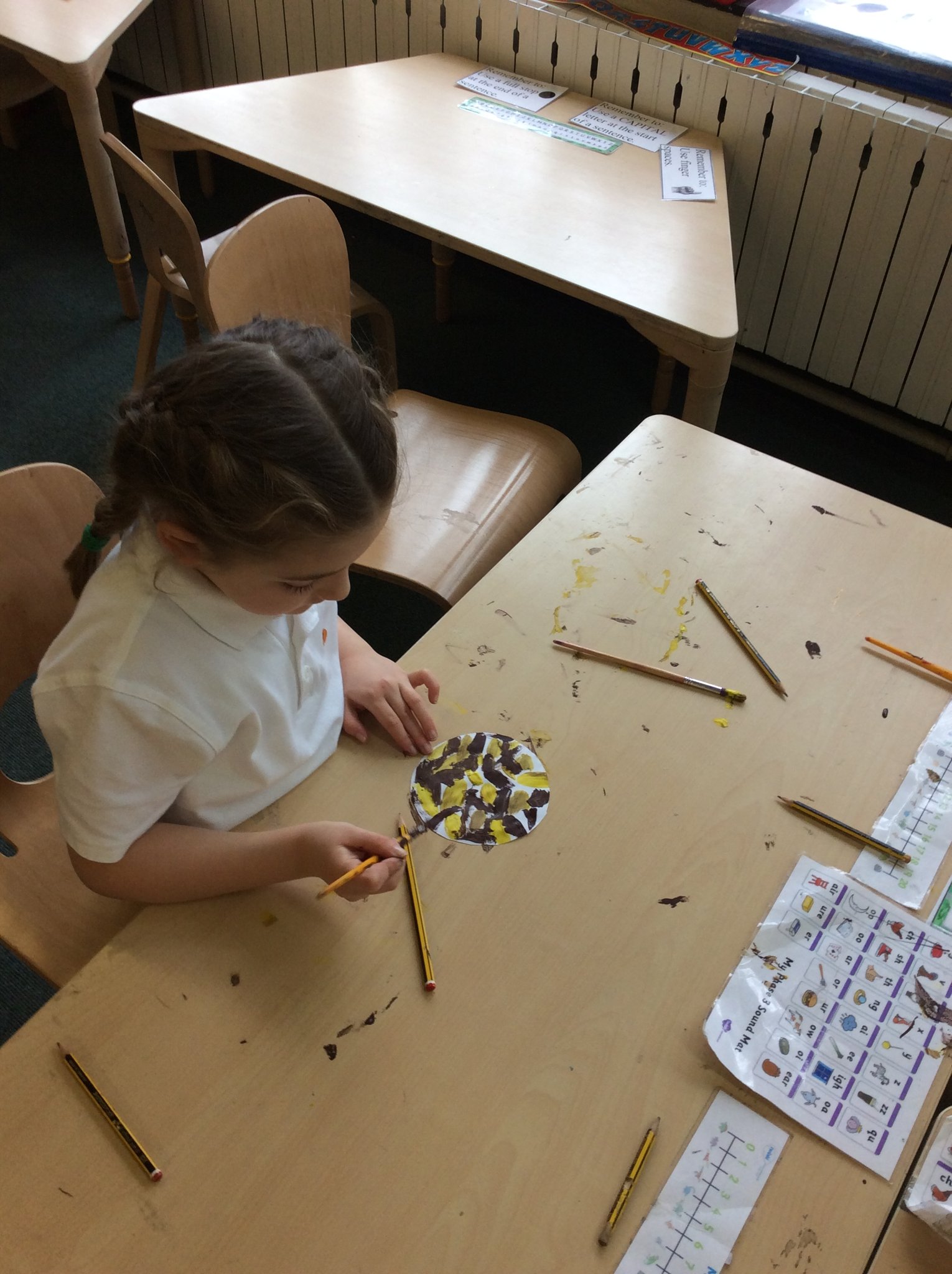 Image of Creating Sunflowers in style of Van Gogh. 