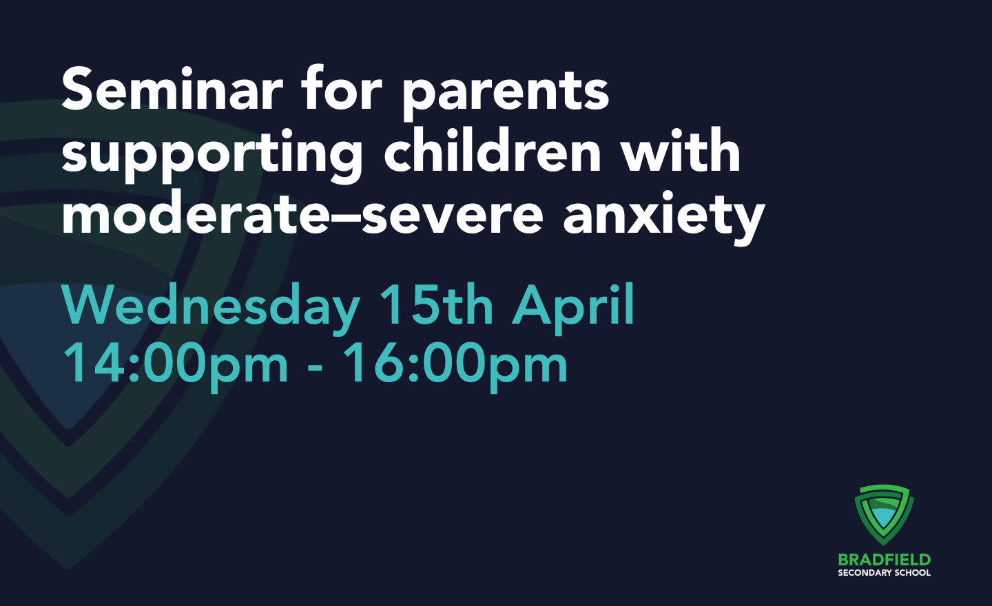 Image of Seminar for parents supporting children with moderate–severe anxiety