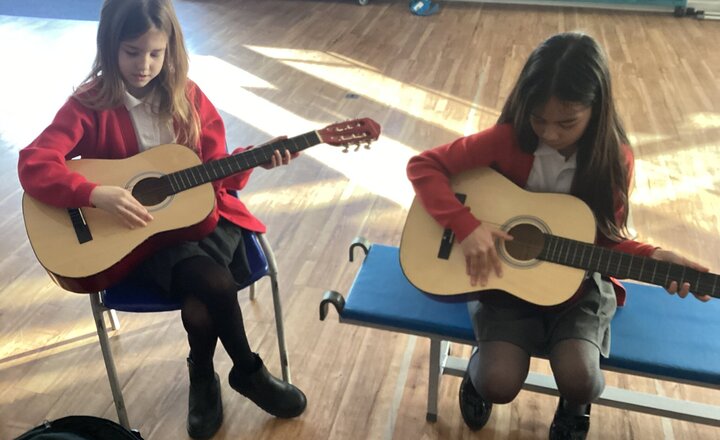 Image of Year 4 Kicks Off the Term with Their First Guitar Lesson