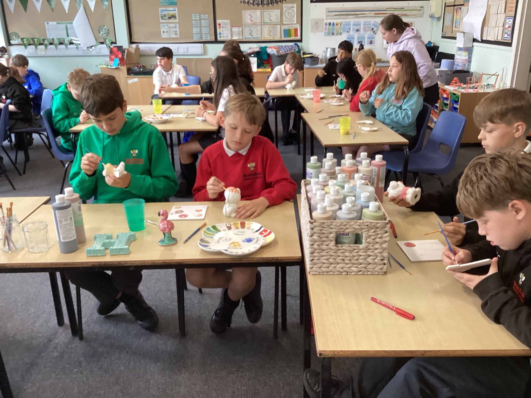 Image of Year 6 Enjoy Creative Pottery Painting Experience
