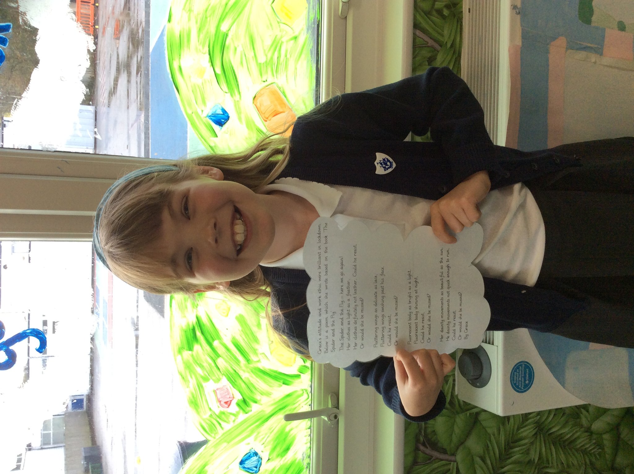 Image of 'Spider and Fly' poet earns Blue Peter badge!